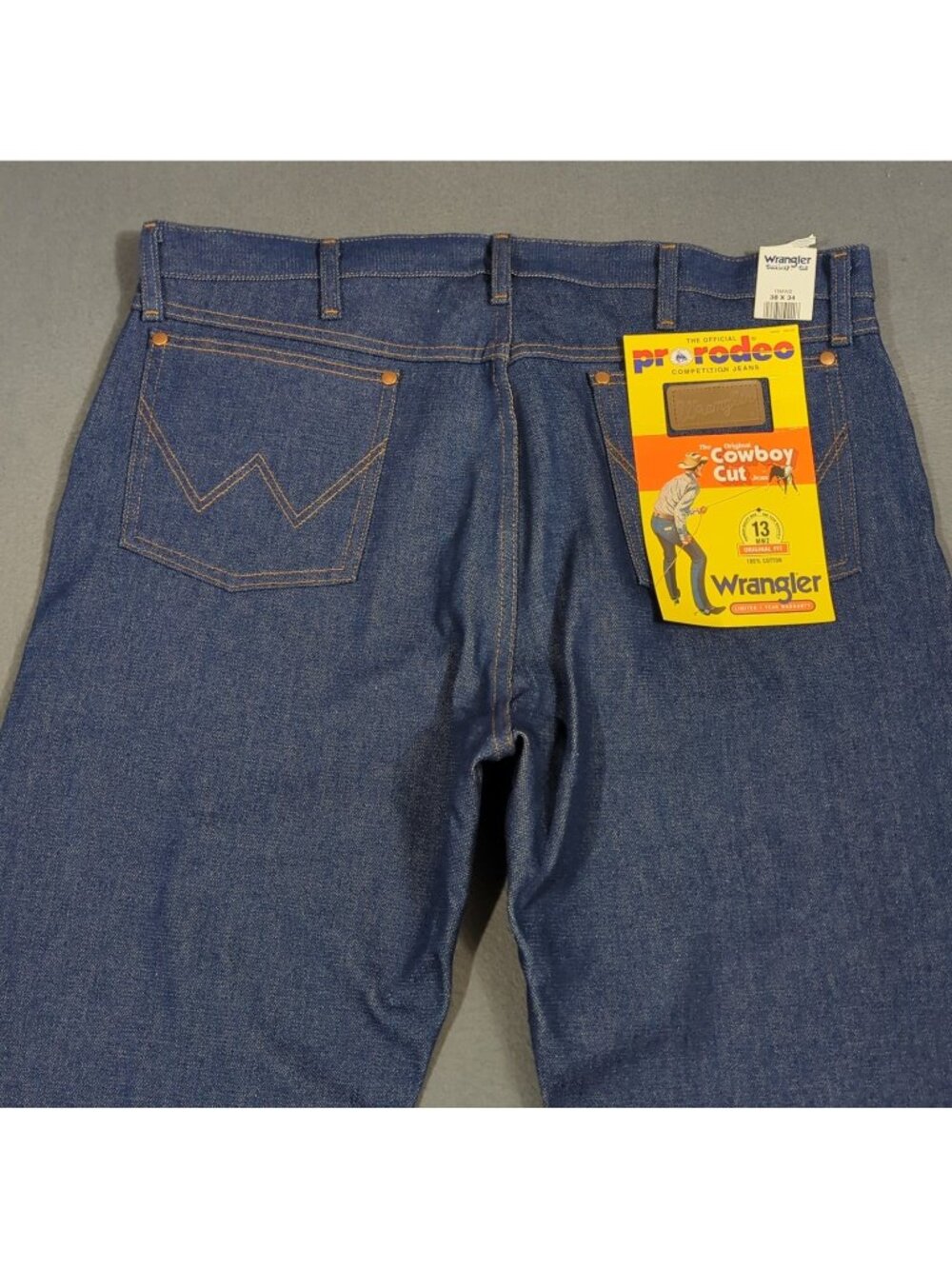 Wrangler Jeans Men's 38x34 Blue 13MWZ Cowboy Cut Western Rodeo NWT